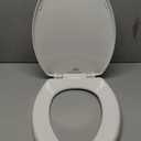 Bemis 7300SLEC Slow Close Toilet Seat, Easy Clean Hinges and Durable Plastic Seat, Made in USA, Elongated, White