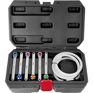 BILITOOLS Brake Bleeder Wrench Set, 7 8 9 10 11 12 MM Brake Bleeding Wrench Set with Non-Return Check Valve