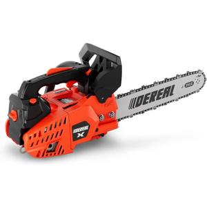 12 Inch Gas Chainsaw, 25.4CC 2-Stroke Top Handle Gas Powered Chainsaw Petrol Handheld Cordless Chain Saw for Tree Wood Cutting