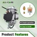 ALL-CARB Carburetor Replacement for Polaris Sportsman 335 1999-2000 Xplorer 500 1997 Sportsman 300 2008-2010 Sportsman 500 1996-2000 Carb