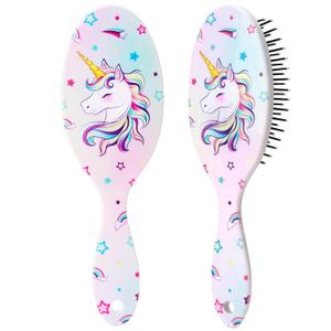 Unicorn Hair Brush for Toddlers - Suitable for Dry & Wet, Curly, Thick & All Hair Types, Perfect for Girls and Kids (Light Purple Unicorn)