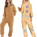 RONGTAI Unisex Adult Costume One Piece Pajamas Overall Halloween Costume Christmas Sleepwear Jumpsuit M