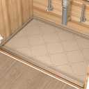 Under Sink Mats for Kitchen Waterproof, 34"  22" Silicone Under Sink Liner Drip Tray, Cabinet Protector Mat for Drips, Leaks, Spills, Fits 36'' Standard Bathroom Cabinets (1'10" x 2'10" (Rectangular))