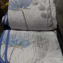 Dinjoy Floral Quilt Set Queen,Blue Bedspreads Queen Size 3 Pieces Cute Bedding Set Farmhouse Quilts Soft Flower Bedspreads White Coverlet Sets for All Season | Queen Size, Farmhouse Quilts, Cute Bedding Set, Soft, Bedspreads, Coverlet Sets, Spring