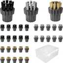 30Pcs Steam Cleaner Brush Head Attachments, M8 Steamer Mop Small Brushes Heads Replacement Accessories (Brass/Stainless Steel/Nylon Brushes)