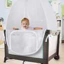 Baby & beyond Baby Pack 'N' Play Pop Up Tent Safety Net, Protects from Insects, Mosquitoes and from Baby Climbing Out, Top Quality See 10Pack 45x39x44cm
