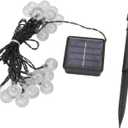 20 LED 5m 2 Modes Waterproof String Lights,Solar Outdoor String Lights, Solar String Lights with Ground Stake for Patio, Lawn, Garden, Wedding, Party, Solar Outdoor String Lights, 20 LED 5m 2 Mo