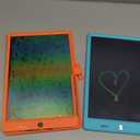 BUKEBU LCD Writing Tablet Doodle Board, Colorful Drawing Pad, Electronic Drawing Tablet, Drawing Pads,Travel Gifts for Kids Ages 3 4 5 6 7 8 Year Old Girls Boys (10.5 inch, Blue&Orange)