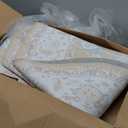 BESTSWEETIE 8ft Area Rugs for Living Room Washable Non Slip Carpet Low Pile Soft Vintage Print Pattern Rug for Bedroom Dining Room Kitchen Entryway Indoor-Cream/Light Yellow/Brown/Blue/Red/Pink