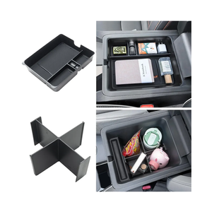 2-Piece Center Console Organizer & Armrest Divider Set for 2023-2025 Honda Pilot, 2024-2026 Passport, 2024-2025 Ridgeline | Custom Fit Durable ABS Plastic Storage Tray