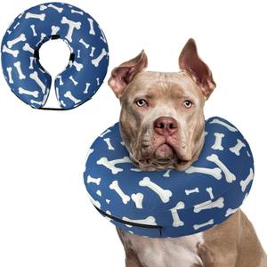 Supet Inflatable Dog Cone Collar Alternative After Surgery, Dog Neck Donut Collar Recovery E Collar for Neuter, Soft Pet Cone for Small Medium Large Dogs (XXL(Neck 18.5"-23.5"))