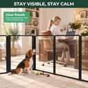 FXW AuraSpace Pro Acrylic Indoor Dog Playpen, Heavy-Duty with Metal Frame, 32" Height 8 Panels for Small and Medium Dogs, Black│Patented