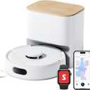 SwitchBot K11+ Robot Vacuum & Mop with Matter, 6000Pa Suction, 90-Day Hands-Free Self-Emptying, LDS Navigation, 3.6 Ultra-Slim, Anti-Tangle for Pet Hair, Works with Alexa, Google Home, Apple Home