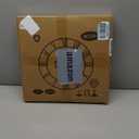 Presentime & Co 12" Farmhouse Gear Clock, Silent no Ticking, Indoor/Outdoor Clock, Weatherproof, Grey Oak and Galvanized Finish. Wall Décor/Outdoor Décor for Living Room, Kitchen, Garden, and Patio