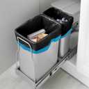 15 Gallon 120 Counts Strong Drawstring Trash Bags Garbage Bags by Teivio, Bathroom Trash Can Bin Liners, Plastic Bags for home office kitchen, Black