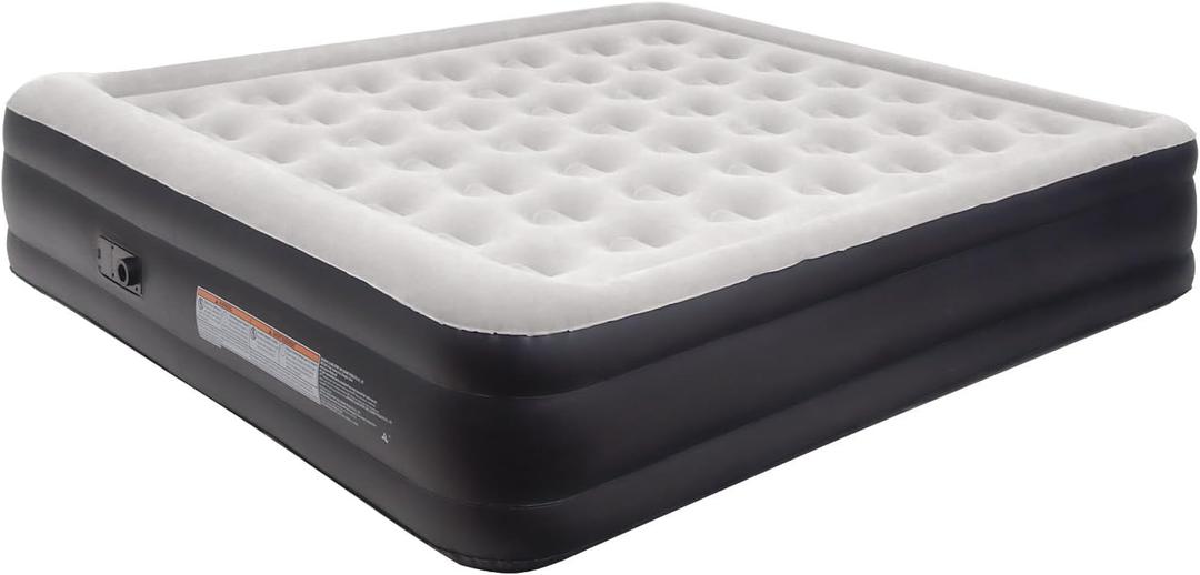 DIMAR GARDEN King Size Air Mattress with Built-in Pump, 18.5 Blow Up Mattress, Inflatable Bed for Home