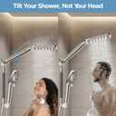 MakeFit Dual Filtered Rain Shower Head Combo, High Pressure Handheld Shower Head with Adjustable Bar - Rainfall Shower Head And Showerhead with Filter for Hard Water - Removes Chlorine