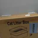 23.5" x 15.7" x 8" Stainless Steel Sifting Litter Box for Pine Pellets, XXL Large Pull-Out Cat Litter Box for Big Cats with High Sides, Metal Cat Litter Pan with Plastic Scoop &10 Urine Pads