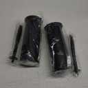 Toilet Brush and Holder 2 Pack, Toilet Bowl Brush with Extra Long Handle, Toilet Scrubber and Covered Holder, Toilet Brushes for Bathroom-Space Saving, Covered Brush, Durable, Deep Cleaning(Black)