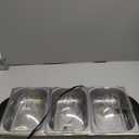 MegaChef Stainless Steel Easy Clean Buffet Server & Food Warmer With 3 Sectional Trays