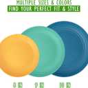 Wheat Straw Plates, 10 in Deep Dinner Plates Set of 6, Unbreakable Reusable Plastic Plates, Unbreakable Microwave and Dishwasher Safe Kids Plate for Kitchen, Camping, Multi
