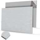 Blulu 2 Pcs Aluminum Composite Panel, 1/8" Thick Rectangle Aluminum Plastic Composite Sheet Plate for Industry Crafting Handcraft DIY Projects, Brushed Silver, 36"x24"