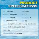 USQ1152 Pool Pump Motor - 1.5 HP Single Speed, 3450 RPM, 48Y Frame, 115/230V Dual Voltage, 19.2/9.6 Max Amps, Replacement for ASQ165 EUSQ1152, Fit for Century A.O. Smith