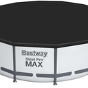 Bestway Steel Pro Round Above Ground Outdoor Backyard Swimming Pool 14'x14'x48"