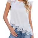 JTD Women's Sleeveless Tops Lace Trim Tank Tops Casual Loose Blouses 2026 Summer Trendy Dressy Tank Shirt White (L)