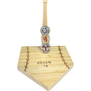 Baseball Ring Holder, Championship Ring Display Case, Personalized Gifts Softball Baseball Ring Display Case, Suitable for Ball Game Enthusiasts, Children, Teenagers and Adults。, Triangle