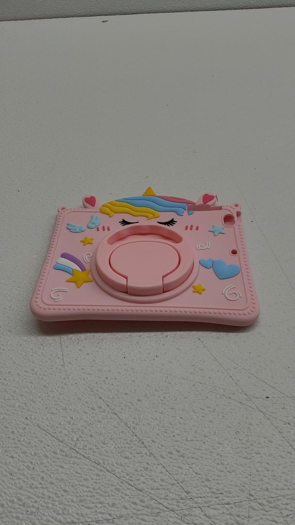 for iPad Mini 5th/4th Generation Case - 7.9 Inch Mini 4/5 Gen Case with Pen Holder Cute Cartoon Unicorn Silicone Tablet Cover with Rotating Stand & Strap Girly Teens Girls Funda