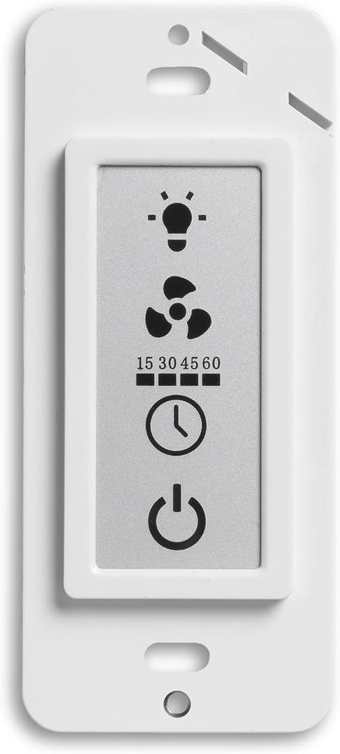 Homewerks 7150-12 LCD Bathroom Timer Switch for Ventilation Fan and Light 3 Functions