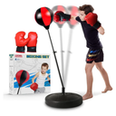 Kids Boxing Set - Punching Bag with Gloves & Adjustable Stand for 3-8 Year Olds