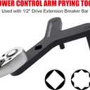 New Lower Control Arm Prying Tool - Specialty Suspension Bushing Tool Compatible with 1/2" Drive Breaker BarStar&Square-Shaped  Perfect for Front-Wheel Drive Cars, Imports, and Minivans
