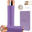 Facial Hair Removal for Women, Painless Rechargeable Hair Removal Device, Comes with 2 Replacement Heads, Portable Electric Shaver/Razor for Face, Chin, Upper Lip, arms and Peach Fuzz (Purple)