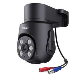 ZOSI 1080p HD-TVI Surveillance Camera Outdoor Indoor, 360° Pan Tilt 2MP Wired Security Weatherproof CCTV Dome Camera with Audio Recording, IR Night Vision, Only Work with Our DVR, 1 Pack