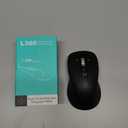 Wireless Bluetooth Mouse (USB + BT1 + BT2), Full Size, 4-Way Scrolling, Multi-Device Silent Mouse for Computer, Laptop, iPad, MacBook (Black)