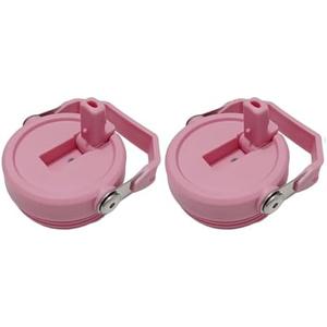 2 pack Tumbler Lid for Stanley IceFlow 20oz 30oz Spill Proof Tumbler Cover with Handle and Straw (Pink, 30oz)