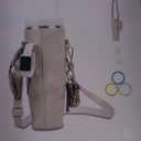 Yosolamo RU Leather Water Bottle Carrier Bag For tanley  40oz Accessories (White Green)