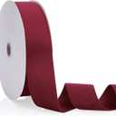 Burgundy Velvet Ribbon Double Faced 1.5 inch Continuous 20 Yards Use for Christmas Tree Ornaments, Gift Wrapping, Wreath Decoration, Wedding Boutonnieres, Handmade Crafts Bow Making