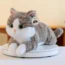 19 inch 3 Lbs Cat Weighted Stuffed Animals, Realistic Weighted Cat Stuffed Animal, Sensory Comfort Plush Throw Pillow, Soft Kawaii Stuffed Kitty Plush Toy Gift for Adults Kids Youth