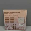 CRE8TIVE 4 Sheets Yellow Marble Tiles Peel and Stick Backsplash for Kitchen 12"x12" Stick on Backsplash Tile Stickers Self Adhesive Subway Tile for Kitchen Bathroom Shower Waterproof Wall Tiles Decor