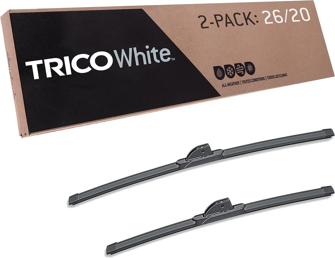 TRICO White 26" + 20" Extreme Weather Premium Winter Automotive Replacement Windshield Wiper Blades (Set of 2), Passenger and Driver Side All-Weather Beam Wiper Blades for Select Vehicle Models