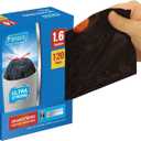 Feisco 1.6 Gallon Black Bag,6L Drawstring Garbage Bag Can Liner,120 Counts,0.51 Mil