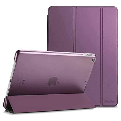 ProCase for iPad 9th/ 8th/ 7th Generation Case 10.2 Inch (2021/2020/2019 Release), 10.2 iPad Case 9th/ 8th/ 7th Gen Cover, Slim Smart Cover with Translucent Hard Shell Back -Purple