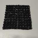 100 Pack Beaded Sequin Flower Sew on Patches Glitter Mini Crystal Paillette Applique Cloth Motif for DIY Wedding Garment Bags Accessory Hair Headband Decor (Black)