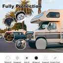 Explore Land Tire Covers 4 Pack - Tough Wheel Protector for Truck, SUV, Trailer, Camper, RV Universal Fits Tire Diameters 23-25.75 inches, Charcoal