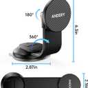 ANDERY Car Phone Holder for MagSafe [360° Adjustable Memory Alloy Arm | 2400gf Strongest Magnetic Power] Bendable Car Mount, Phone Holders for Your Car for iPhone and All Smartphones, Carbon Fiber
