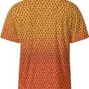 Party Mens Golf Shirt Print Short Sleeve Moisture Wicking Funny Sport Performance Polo Shirts for Men (Orange, XL)