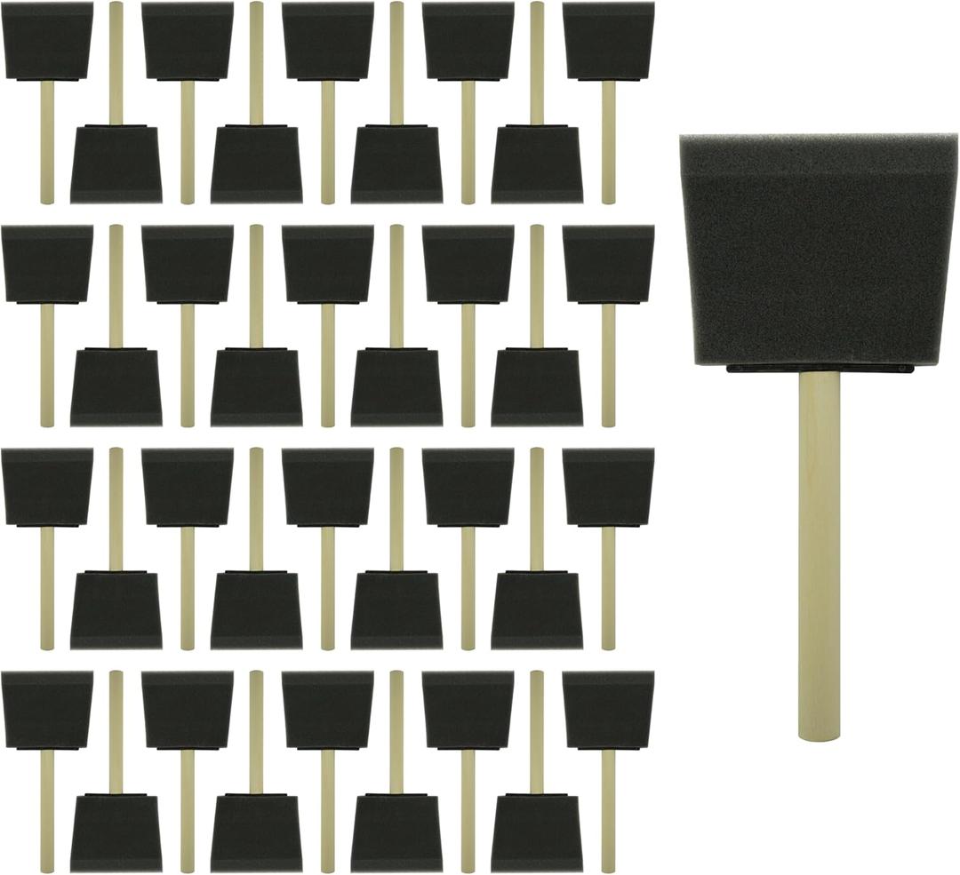 Fewanland Poly Foam Brushes 3inch 36pcs, Sponge Brushes, Foam Paint Brush, Foam Brushes for Painting, Staining, Paint Sponges